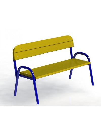 Дерев'яна лавка зі спинкою